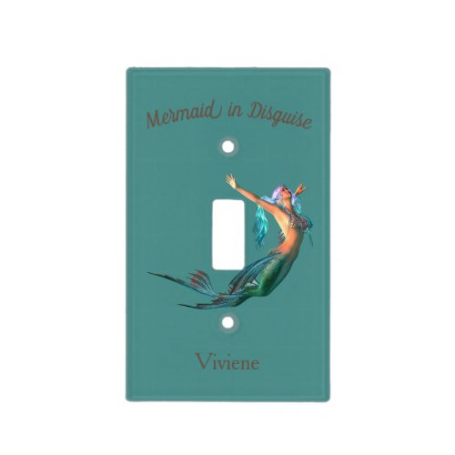 Mermaid Teal  Beautiful  In Disguise Light Switch Cover