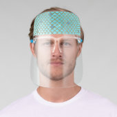 Mermaid Teal Blue COVID-19 Girly Corona Virus Face Shield (Insitu)