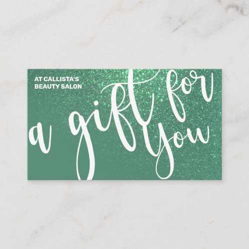 Mermaid Teal Glitter Gradient Gift Certificate