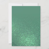 Mermaid Teal Sparkly Glitter Ombre Bridal Shower Invitation (Back)