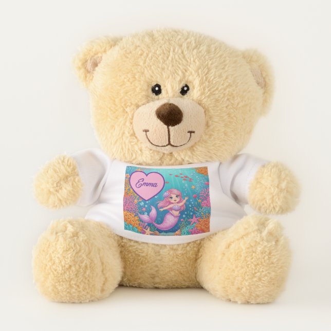Mermaid Tee Teddy Bear (Front)