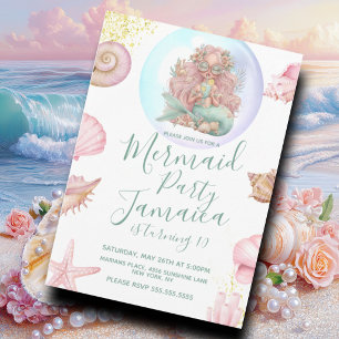 Mermaid Teen Beach Birthday Party Invitation