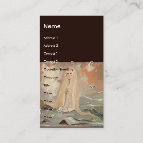 Mermaid Template Business Card Templates