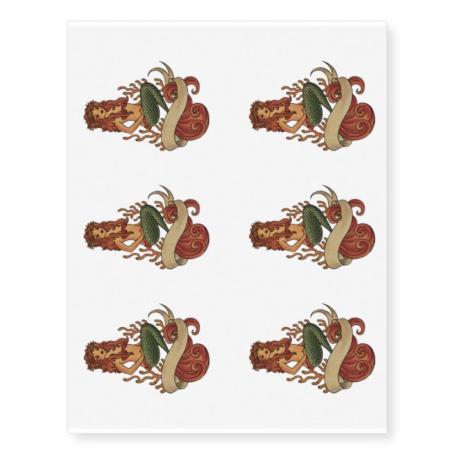 mermaid temporary tattoos (Front)