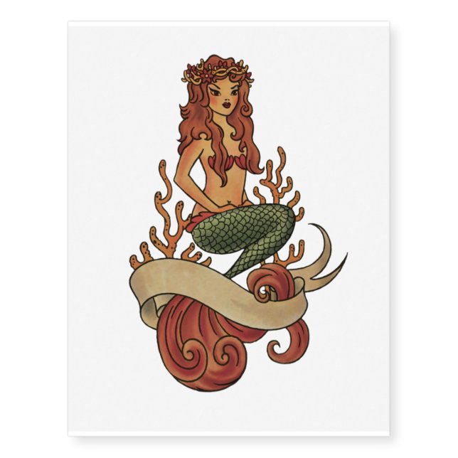 mermaid temporary tattoos (Front)