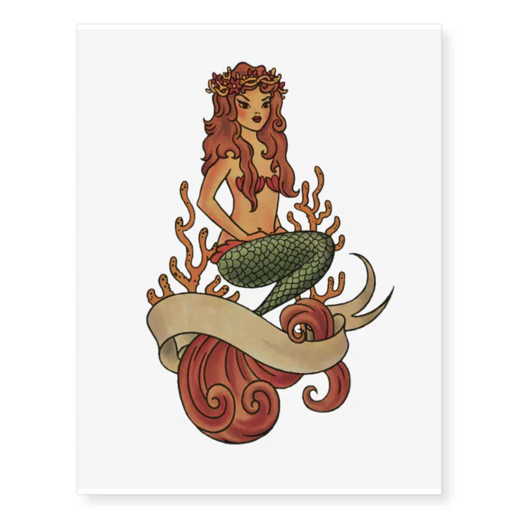 mermaid temporary tattoos | Zazzle