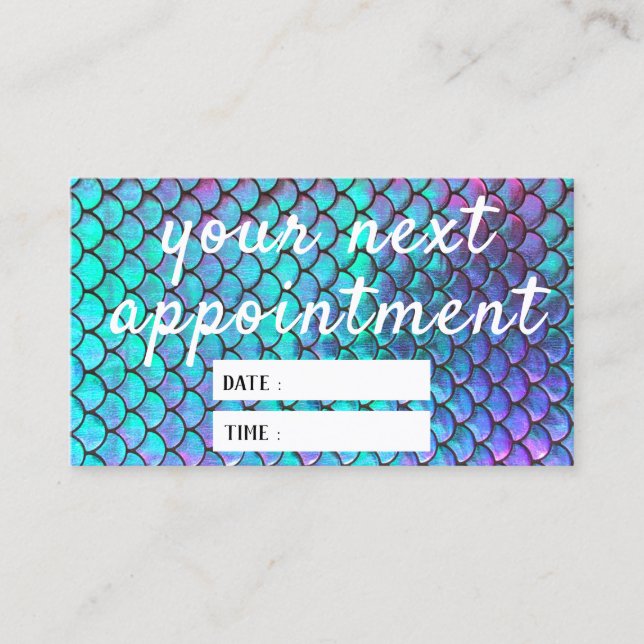 mermaid texture appointment card (Front)