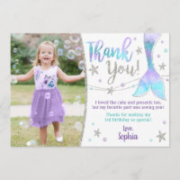 Mermaid Thank You Card - Under the Sea Thank You