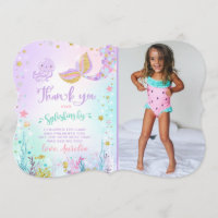 Mermaid Thank You Card Under The Sea Thank You