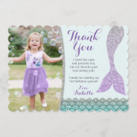 Mermaid Thank You Card - Under the Sea Thank You