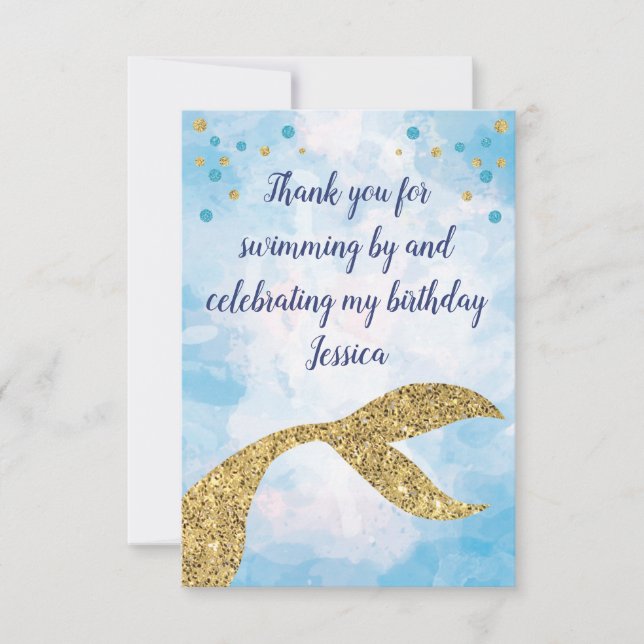 Mermaid Thank You cards (Front)