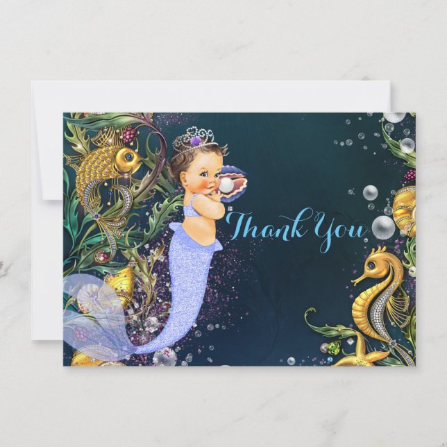 Mermaid Thank You Cards (Front)