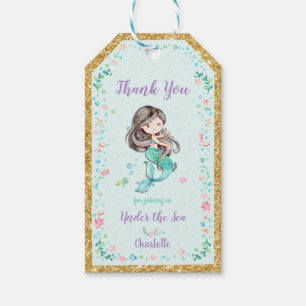 Mermaid Thank You Note Favor Gift Tags Birthday