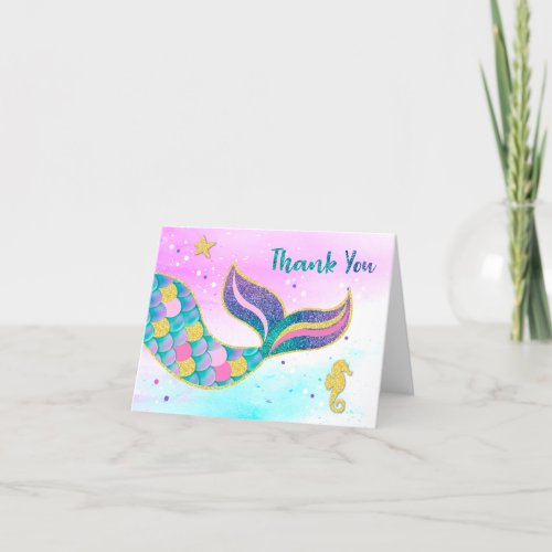 Mermaid Thank You Notes