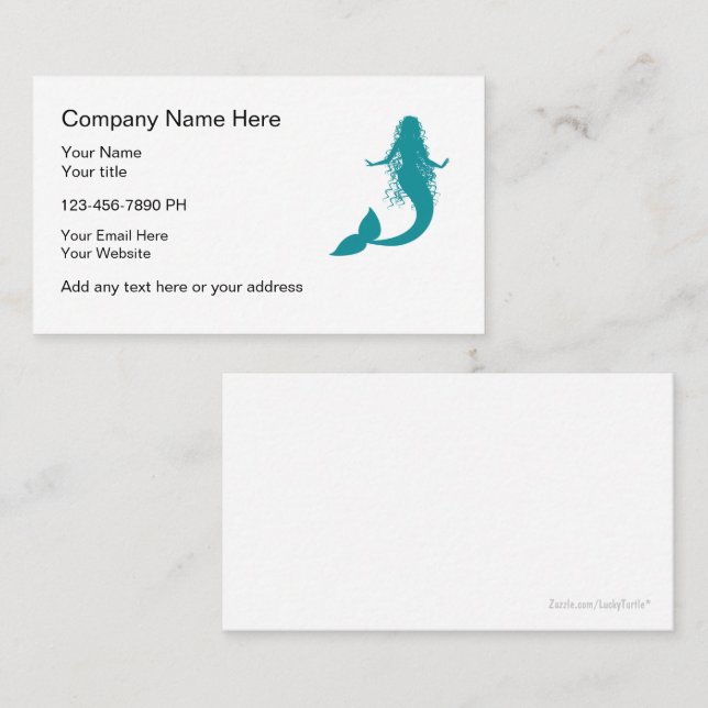 Mermaid Theme Business Cards (Front/Back)