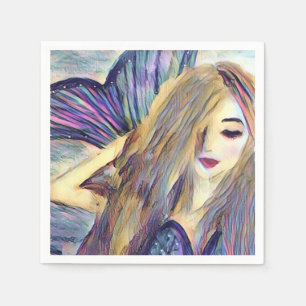 Mermaid theme party custom paper plates napkins