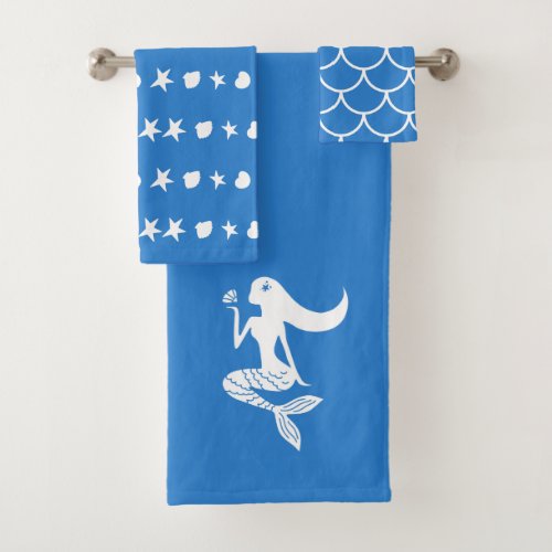 Mermaid Themed Bath Towel Set