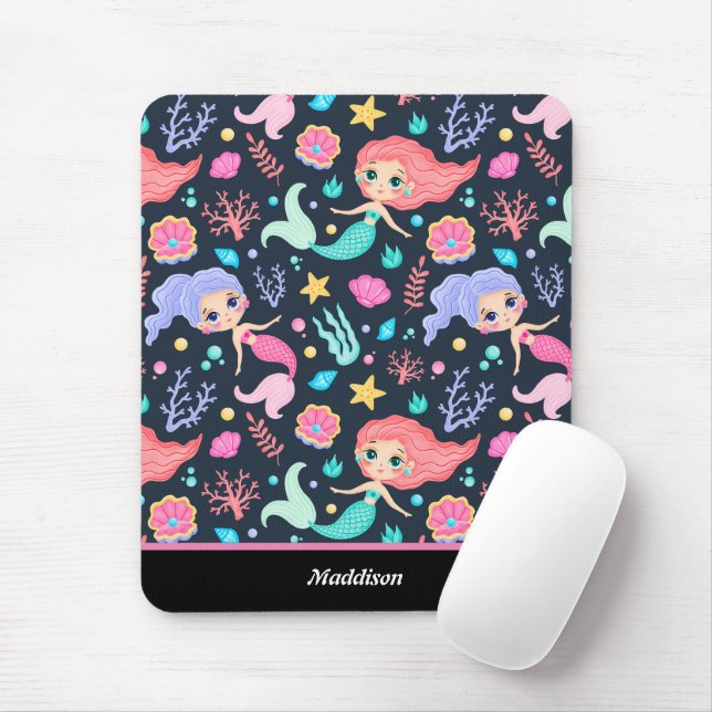  Mermaid Themed Customizable Mouse Pad (With Mouse)