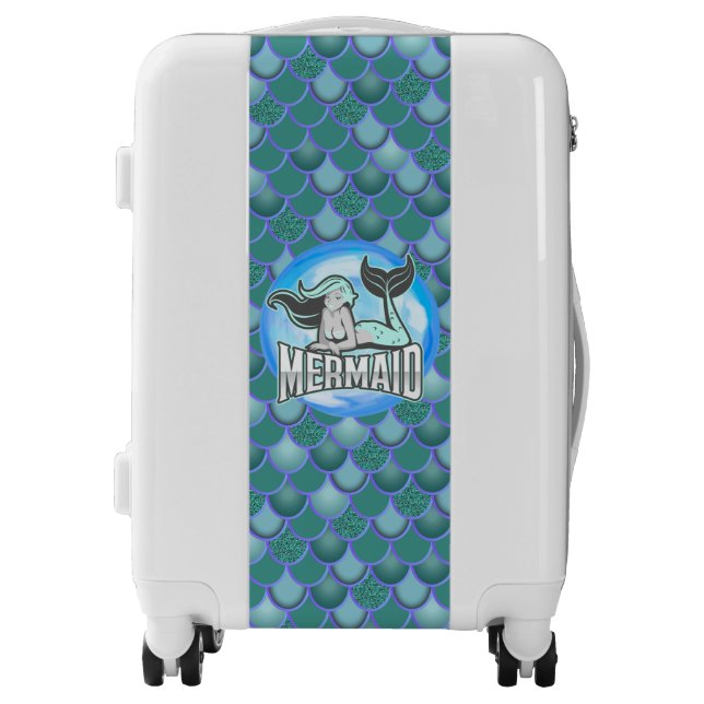  mermaid-themed luggage (Front)