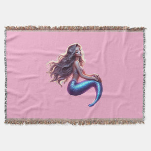 Mermaid throw blanket