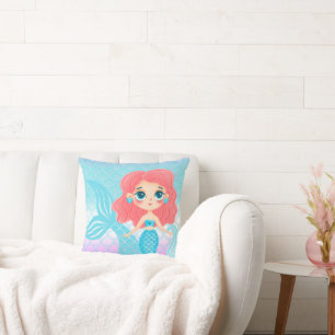 Mermaid  throw pillow