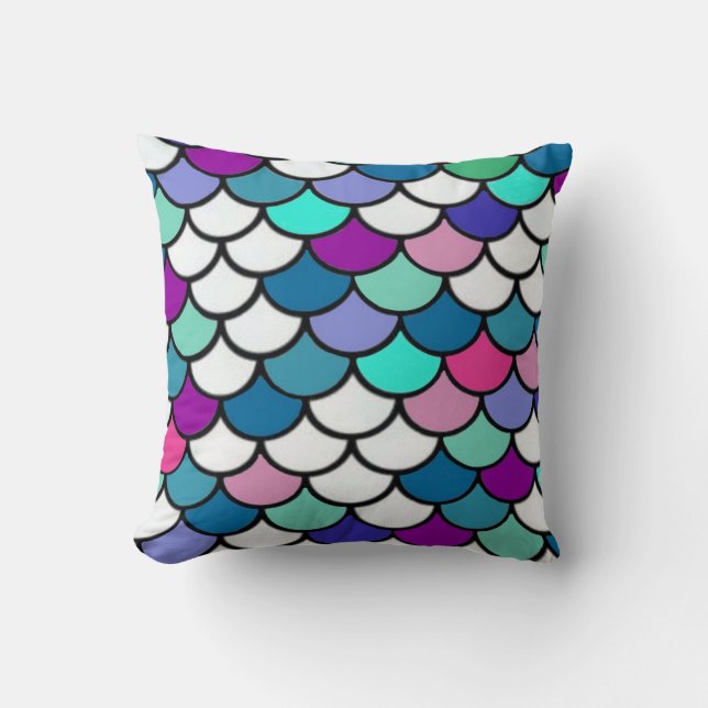 "Mermaid"  Throw Pillow (Front)
