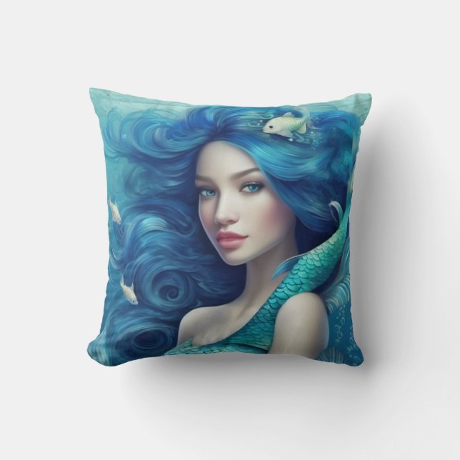 Mermaid  throw pillow (Front)