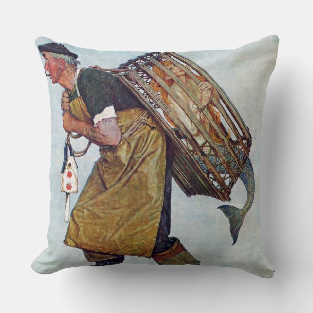 Mermaid Throw Pillow (Front)