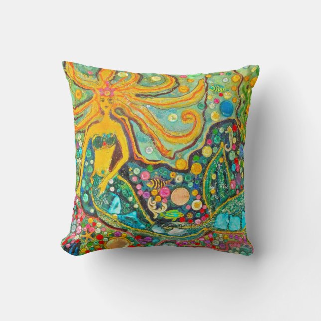 Mermaid Throw Pillow (Front)