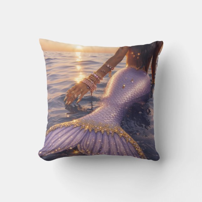 mermaid throw pillow  (Front)