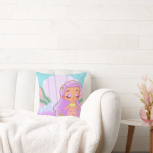 Mermaid throw pillow
