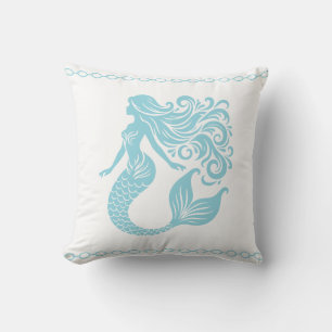 Mermaid throw pillow