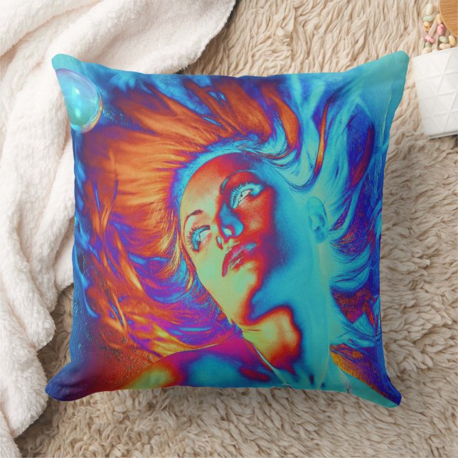 Mermaid Throw Pillow (Blanket)