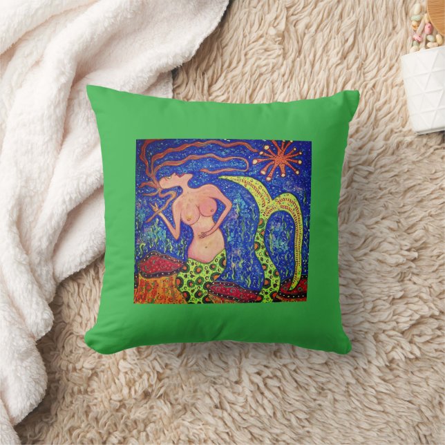 Mermaid Throw Pillow (Blanket)