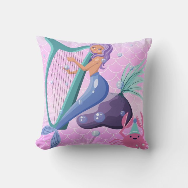 Mermaid  throw pillow (Front)