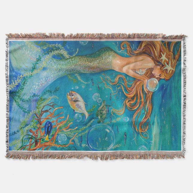 mermaid throw throw blanket (Front)