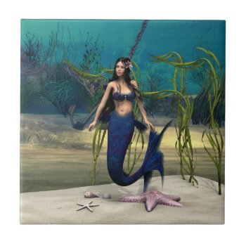 Mermaid Tile by YourFantasyWorld at Zazzle