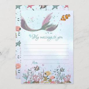 Mermaid Time Capsule Message To You Blank Cards