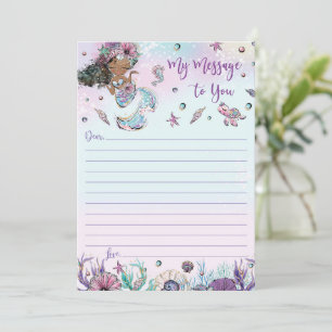 Mermaid Time Capsule Message To You Blank Cards