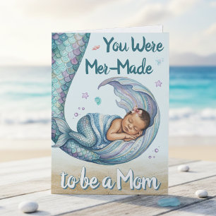 Mermaid to be a Mom Mother's Day New Parent Card