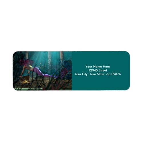 Mermaid Treasure Return Address Labels