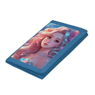 Mermaid tri-fold wallet