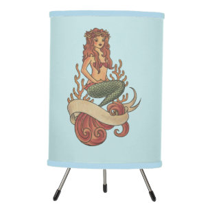 mermaid tripod lamp