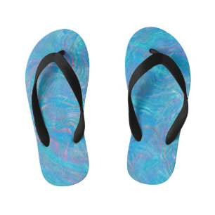 Mermaid Turquoise Kid's Flip Flops