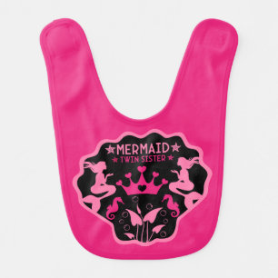  Mermaid Twin Sisters Baby Bib