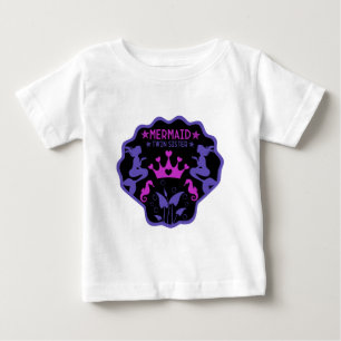  Mermaid Twin Sisters Baby T-Shirt