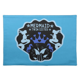 Mermaid Twin Sisters Cloth Placemat