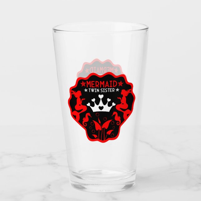  Mermaid Twin Sisters Glass (Front)