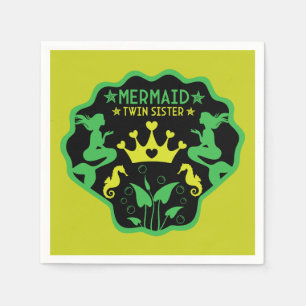  Mermaid Twin Sisters Napkins