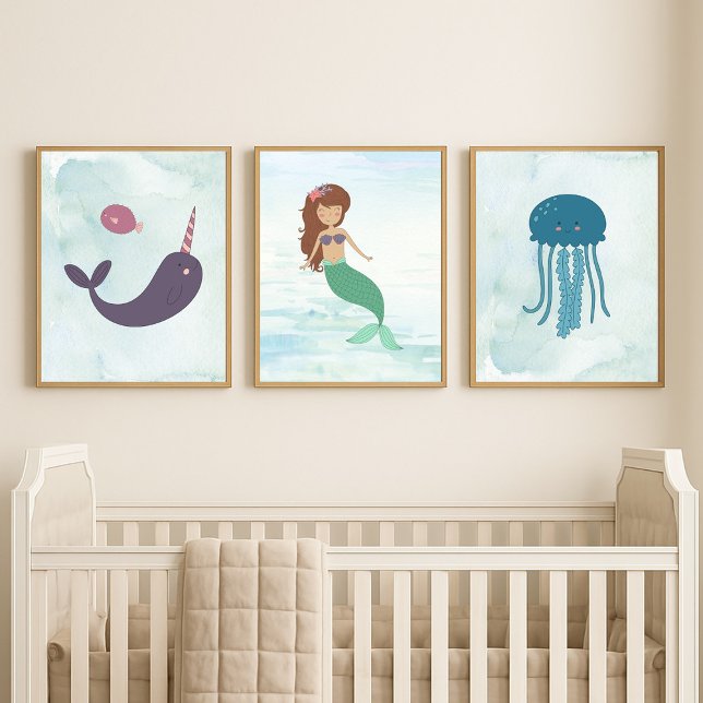 Mermaid Under The Sea 3 Print Set (Creator Uploaded)